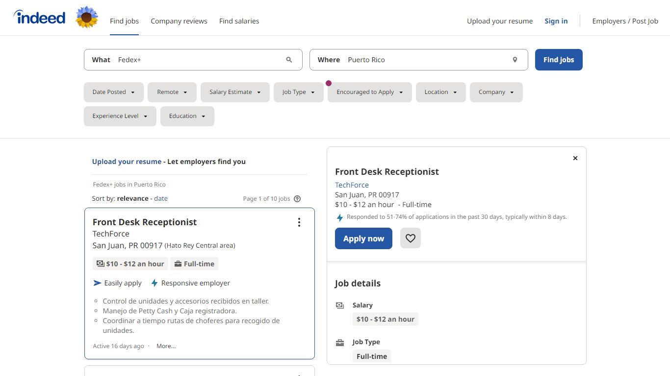 Fedex+ Jobs, Employment in Puerto Rico | Indeed.com